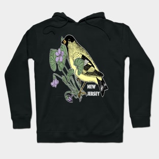 New Jersey State Bird and Flower - Nature Illustration Hoodie